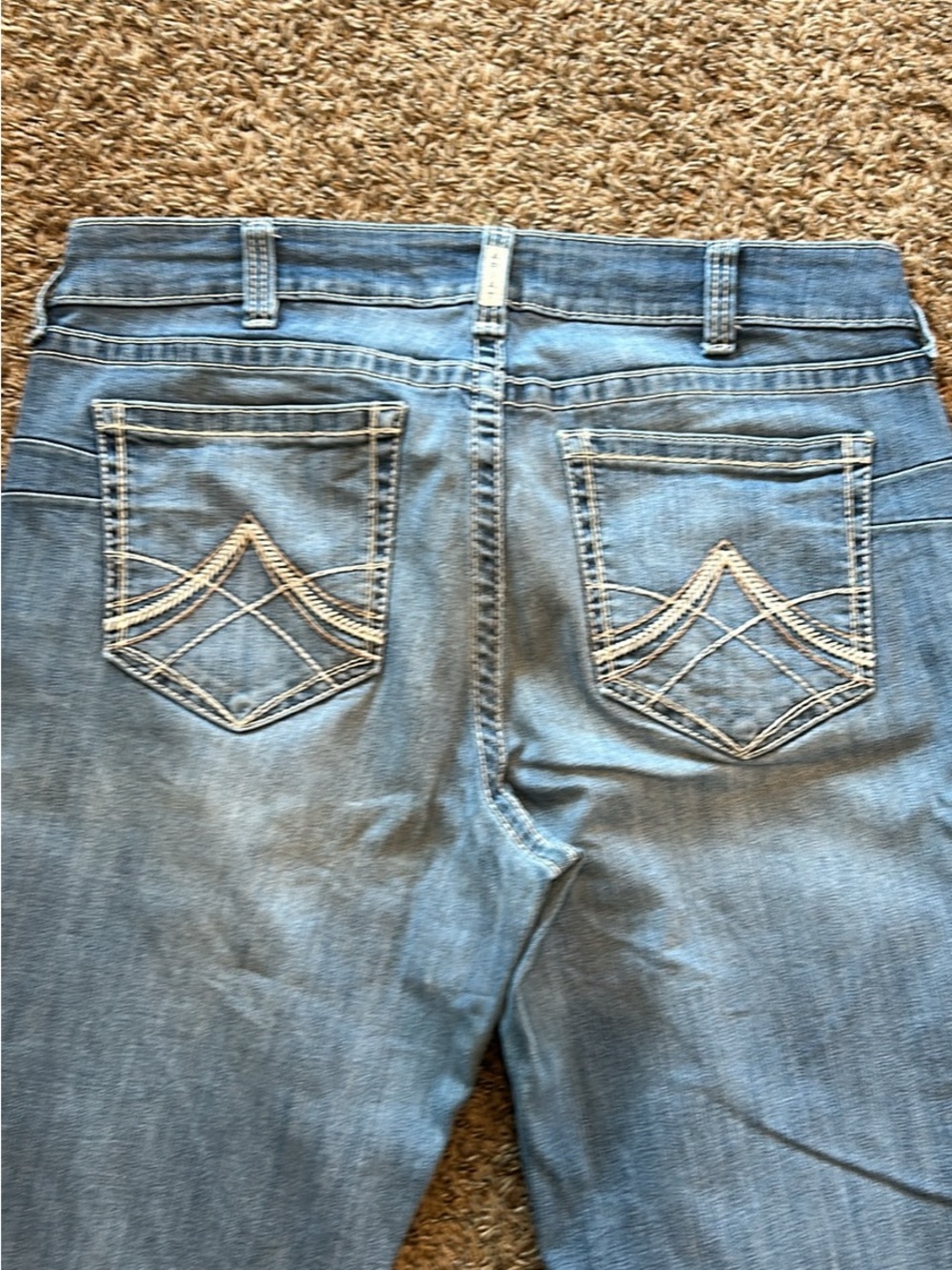 Ariat Light Blue Boot-Cut Jeans with Embroidered Back Pockets